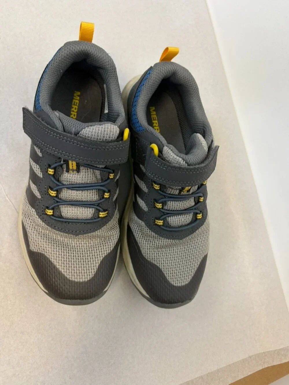 Boys Gray Merrell Velcro Sneakers